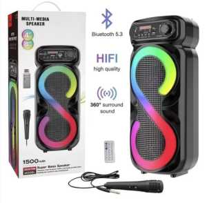 charging ZQS-4270/ 4273 TWS Wireless Bluetooth Portable Speaker with Super Bass / LED Light/ FM Radio / AUX / TF Slot / USB Drive tidak pembesar suara lampu baharu tidak berkaitan stereo karaoke tahan lama full range speakers