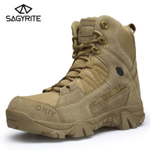 SAGYRITE Size 39-46 Men Boots Tactical Camping Desert Boot Military Army Shoes Combat Boots