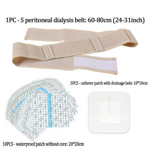 Peritoneal Dialysis Catheter Fixation Belt with Drainage Hole Patch Waterproof Patch PD Accessories Transfer Set