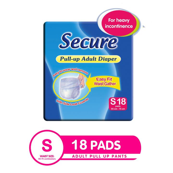 Secure Adult Pull-up Pants Small - 1 Pack of 18 Pads