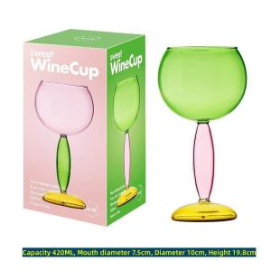 OMK American Color Contrast Design Glass Champagne Glasses Goblet Wine Dispenser Wine & Champagne Glasses