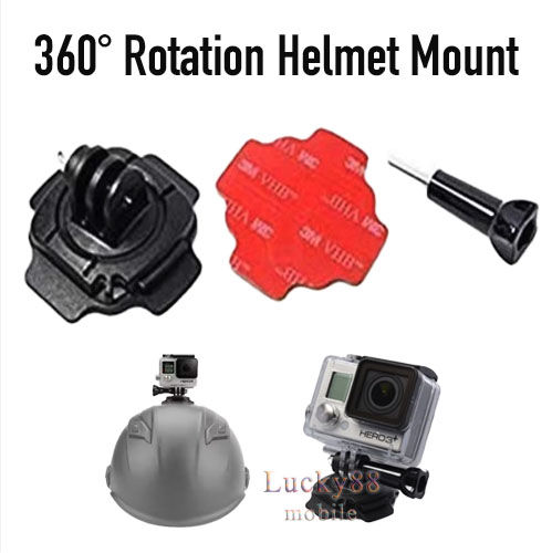Helmet Mount Gopro Basic Mount 360° Rotation Helm Helmet Mount