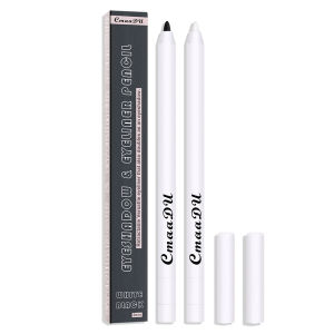 CMAADU Pensil Matte Eyeshadow & Eyeliner 2pcs Pencil 2 Warna Hitam & Putih Waterproof