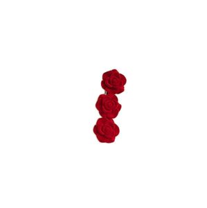 10pcs Red Velvet Rose Hair Clips / Small Cute Flower Hairpins / Women Retro Flocked Elegant Hair Clip / Elegant Hair Clip Wedding Hair Accessories