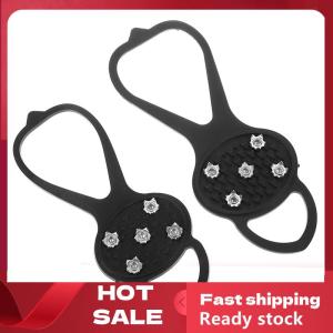 🚚【Local Express Delivery】🚚 Winter Sport Shoe Cover For Women Men 2PCS 5 8-Stud Anti-Slip Ice Claws Snow Climbing Spike Grips Crampon Cleats Boots Cover