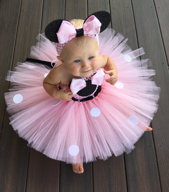 Lovely Girls Pink Mickey Tutu Dress Baby Minnie Tulle Tutus with Dots Bow and Headband Kids Birthday Party Cosplay Costumes Photography Dresses Lazada PH