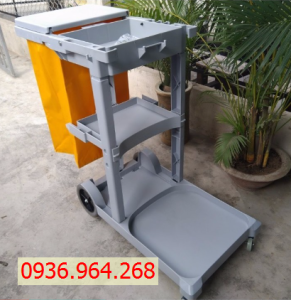 Xe dọn vệ sinh nhựa Xe dọn vệ sinh túi vảiXe Dọn Phòng Khách SạnXe Dọn Phòng Chữ L