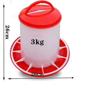 Chick Feeder，Large Capacity Durable Thickened Plastic Non-Toxic Easy to Assemble Leakproof Corrosion-Resistant and Drop-Resistant Space Saving for Farm Supplies Poultry Animal Feeding Tool Food Dispenser