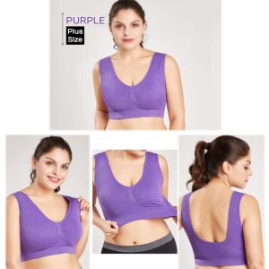 Plus Size Women Sports Bra Super Elastic Fitness Bras Push Up Genie Yoga Gym Bra Seamless Inner Wear Ready Stock 211140 - BB BabyShop