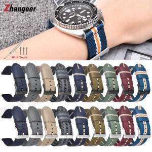 Premium Quality Diagonal Stripe Braided Nylon Strap 18mm 20mm 22mm 24mm Quick release Flat Interface Universal Watch Band Bracelet For Huawei GT2/Samsung S2 S3 Smart Watch Bands Replacement Watch Accessories