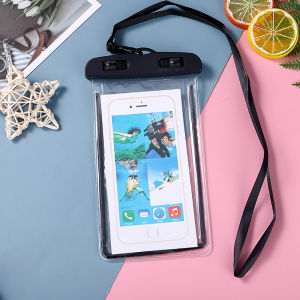 Waterproof Mobile Phone Pouch Bag For 4-6.7inch Phones Swimming Camping Skiing Bag Protector Cover Luminous PVC Phone Case with Lanyard