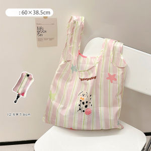 【Zhaozhao】กระเป๋าช้อปปิ้ง ถุงช้อปปิ้งรักษ์โลก ความจุเยอะ สามารถพับได้ สามารถใช้ซ้ำได้ รูปแบบการ์ตูน