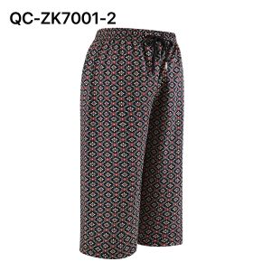 DF HOME กางเกงขาสั้นลายไทย ผ้าหนังไก่ เป็นเอวยางยืด เอวกางเกงมีเชือกผูกรูดได้ สินค้าพร้อมส่งจากไทย QC-ZK7001