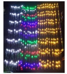 Đèn LED thác nước thả mành trang Trí 10 Sợi 2m Đủ Màu