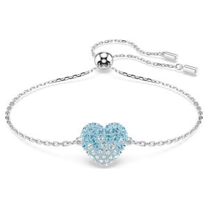 SWAROVSKI Luxury(New) Hyperbola blue heart-shaped diamond bracelet S925 silver womens fashion bracelet