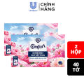 (Livestream) - Giấy Thơm Comfort Hương Mẫu Đơn Và Hoa Hồng Ohara 40 tờ/hộp, Dành Cho Máy Sấy Quần Áo, Tủ Đồ. 