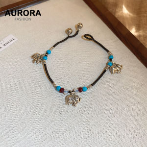 Aurora Natural Stone Hand-woven Rope Retro Bracelet Creative Temperament Jewelry HB1673 / HB1674 / HB1675