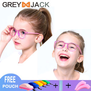 Grey Jack/Kacamata Anak Antiradiasi Komputer Gadget TV TR90 Lentur Fashion Anak Perempuan dan Laki - Laki 51632