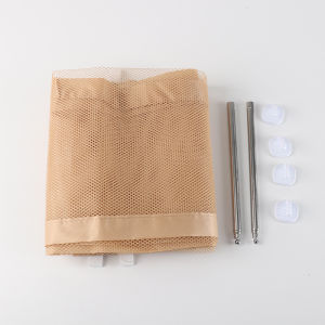 Portable Foldable Safety Guard Gate Fence with Stretchable Poles Sticky Hooks for Pet Cat Dog Doorways Stairs Bedroom Kitchen Dining Outdoor 宠物隔离安全防护围栏