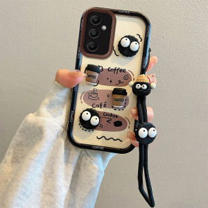 Phone Case Samsung Galaxy A56 A36 A26 A16 LTE 5G 4G Cute Colour Graffiti 3D Cartoon Casing with Dolls Lanyard Lens Protection Silicone Soft Back Cover