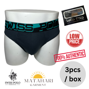 (MG)Swiss Polo 3pcs Men Cotton Briefs w/ box Comfort Micro Modal Air Underwear Seluar Dalam Lelaki Spender Lelaki SP22603