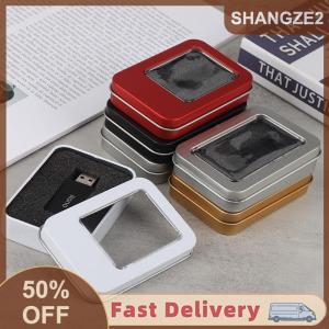 【E-WOITD】 Tinplate U đĩa nhỏ hộp vuông Huy hiệu quà tặng kim loại bao bì hộp U đĩa lớn hộp vuông cửa sổ U đĩa nhỏ hộp sắt