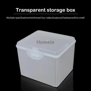 [COD] Homein Flip Storage Box Transparent Desktop Storage Box LED Headlight Packaging Box Wearing Headlight Plastic Box