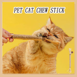 Cat Teething Stick Wood Celestial Hemp Rope Chew Toy Dental Cleaning Anxiety Relief Toy