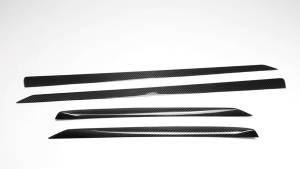 Cornerr 4Pcs Real Carbon Fiber Car Interior Door Panel Cover Trim Decoration For Tesla Model X 2024 2025 Car Moulding Accessories Y5R7K