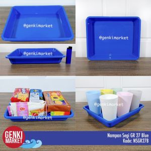 PAKET Nampan Segi GR 27 Nampan Plastik Tempat Saji Makanan Minuman Genki Market
