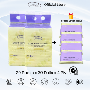 2 BAGS FGC FRAGRANCE ULTRA SOFT LOTION TISSUE (30S X 20 PACKS) 4PLY