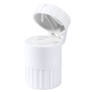 HELUVK มัลติฟังก์ชั่ กล่องใส่ยาตัด 4 in 1 ชั้น4ชั้น ผงแท็บเล็ตเครื่องบด การเดินทางการเดินทาง การตัดยา กล่องยายา ยาเม็ดเล็ก