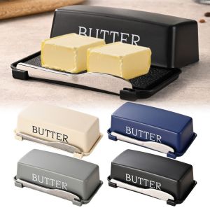 GLASSES VIEW ผ้าสีพื้น กล่องเก็บเนย ป้องกันสิ่งสกปรก พลาสติก ถาดวางเค้ก ใหม่ ป้องกันกลิ่น ภาชนะใส่ชีส สำหรับตู้เย็น