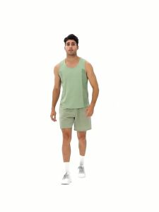 Lulu Spring and Summer Mens Sports Vest Loose T T-shirt Breathable Quick-Drying Workout Clothes Outdoor Running Training Waistcoat 21112