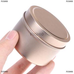 [COD] FUSHI0 Tự làm nến tròn lọ 4oz nhôm tins với nắp đậy Mẫu mỹ phẩm container lưu trữ tổ chức