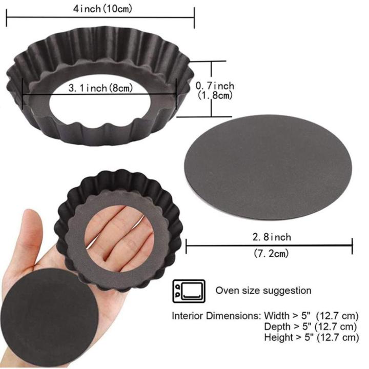 WANGCAI Phô mai Bánh Thép carbon có Đáy rời Mini Khuôn làm bánh Dụng cụ ...