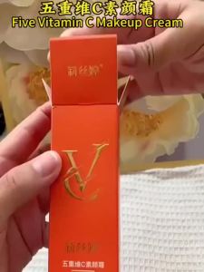 Five Vitamin C Face Cream Concealer Foundation Cream Whitening Anti-Aging Natural Moisturizing 30g