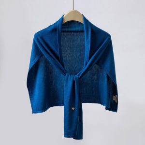 GAOSU Áo choàng Khăn choàng T-Version Mỏng Cape Khăn quàng cổ dệt kim Phù hợp với mọi đối thủ Màu đơn sắc Khăn tam giác Phụ nữ