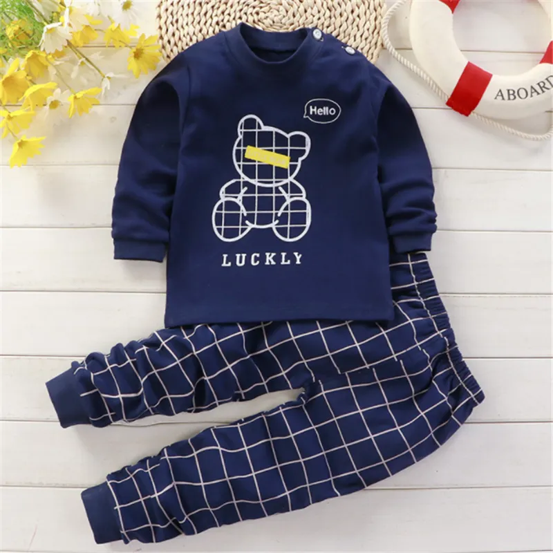 TINGQI Newborn Baby Kids Boys Clothing Sets Bear Monkey Cute