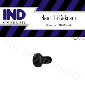 Baut-Baud Tutup Oli Cakram-Minyak Rem M4x12 - 4x12 Universal Motor Honda-Yamaha-Suzuki Vario-Beat-Scoopy-Grand & Supra-X-Fit & Mio-Jupiter & Smash DLL