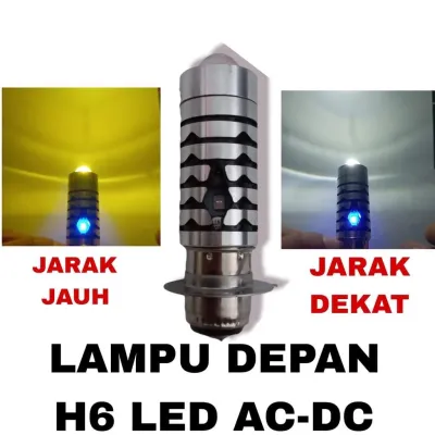 Bohlam Lampu Depan Led lampu Tembak Laser H6 Super Terang Ac-Dc High White Dan Low Yellow K.V
