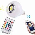 Lampu Speaker Musik Bluetooth - Bohlam Speaker LED RGB Plus Remote. 