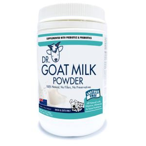 DR. GOAT MILK POWDER 7OZ (200G) MADE IN NEW ZEALAND 100% NATURAL NO FILLERS NO PRESERVATIVES FOR DOGS CATS HAMSTERS SMALL ANIMALS SUGAR GLIDERS LACTOSE FREE