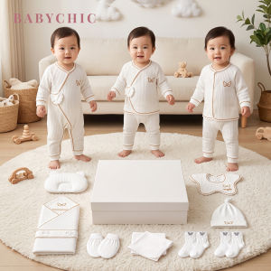 Newborn Gift Set 18pcs Luxury Cotton Baby Clothes Gift Box Full Moon Aqiqah Hadiah Bayi Baju Comel