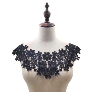 GOXBERK Multicolor Garment Sewing Supplies Wedding Floral Craft Neckline Applique Lace Collar Lace Fabric