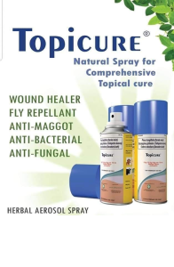1 bottler Topicure Herbal Wound Spray 75mL Bottle organic wound spray