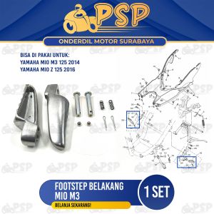 Footstep Belakang Mio M3 - Futstep Postep Barstep Pijakan Kaki Belakang Yamaha Mio 125 Mio Z