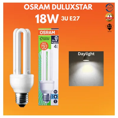 OSRAM DULUX STAR BULB 18W E27 6500K/4000K/2700K SIRIM APPROVED DSTAR E27 BULB FLUORESCENT BULB MENTOL LAMPU