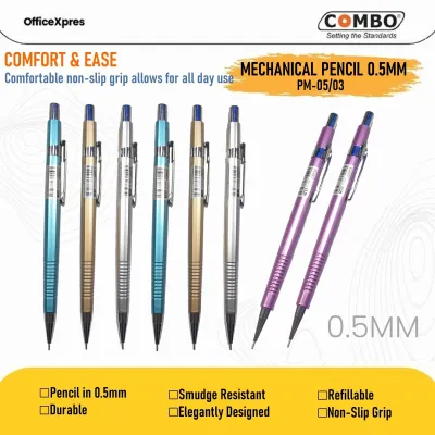 Mechanical Pencil 0.5mm / Pensil Mekanik 0.5mm PM-05/03 / Refillable Pensil Mekanik Cetek Tip 0.5
