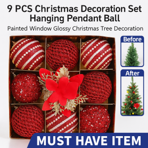 Christmas Ball Decoration Set Glossy Painted Hanging Christmas Tree Ceiling Decoration Balls